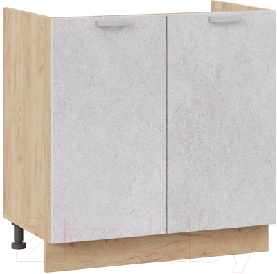 Шкаф под мойку ТриЯ Гранита 1Н8М (дуб крафт золотой/бетон снежный) - фото