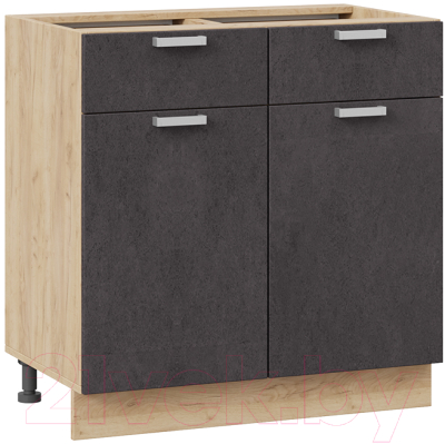 Шкаф-стол кухонный ТриЯ Гранита 1Н8Я1 (дуб крафт золотой/бетон графит) - фото