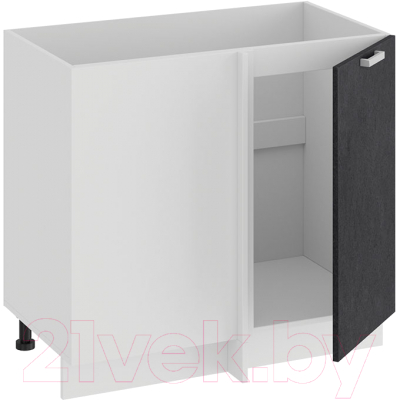 Шкаф под мойку ТриЯ Гранита 1Н9У (белый/бетон графит)