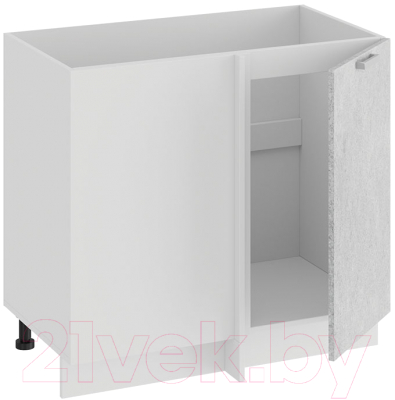 Шкаф под мойку ТриЯ Гранита 1Н9У (белый/бетон снежный)