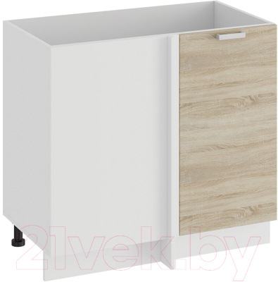 Шкаф под мойку ТриЯ Гранита 1Н9У (белый/дуб сонома) - фото
