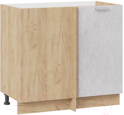 Шкаф под мойку ТриЯ Гранита 1Н9У (дуб крафт золотой/бетон снежный) - фото
