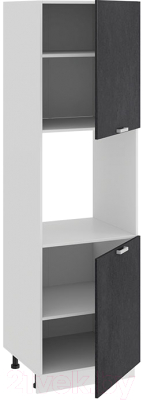 Шкаф-пенал кухонный ТриЯ Гранита 1П6 (белый/бетон графит)