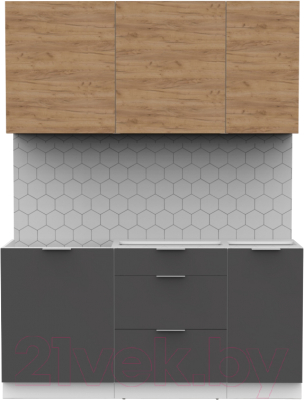 Готовая кухня Интермебель Микс Топ-2 1.6м без столешницы - фото