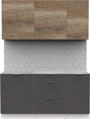 Готовая кухня Интермебель Микс Топ-2 1.6м без столешницы - фото