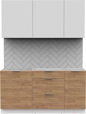 Готовая кухня Интермебель Микс Топ-2 1.6м без столешницы - фото