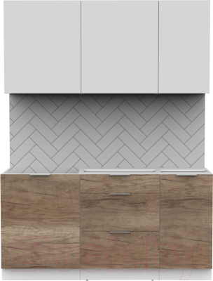 Готовая кухня Интермебель Микс Топ-2 1.6м без столешницы - фото