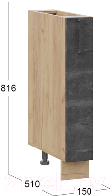 Шкаф карго ТриЯ Детройт 1Н15К (дуб крафт золотой/угольный камень)