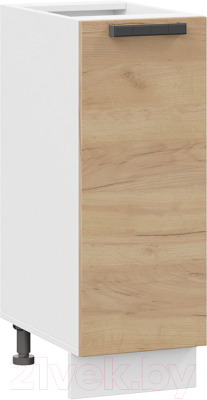 Шкаф-стол кухонный ТриЯ Детройт 1Н3 (белый/дуб крафт золотой) - фото