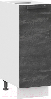 Шкаф-стол кухонный ТриЯ Детройт 1Н3 (белый/угольный камень) - фото