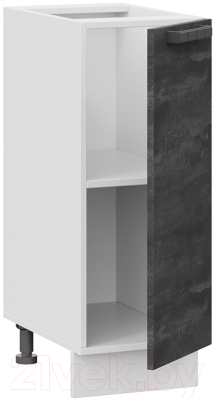 Шкаф-стол кухонный ТриЯ Детройт 1Н3 (белый/угольный камень)