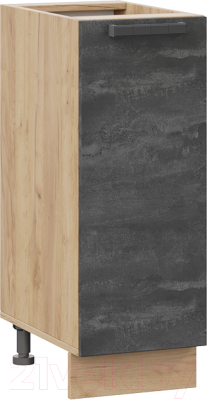Шкаф-стол кухонный ТриЯ Детройт 1Н3 (дуб крафт золотой/угольный камень) - фото