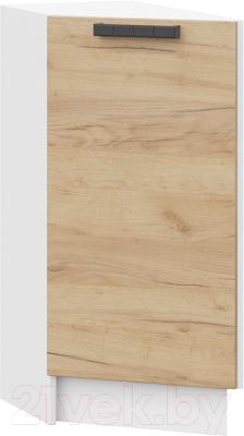 Шкаф-стол кухонный ТриЯ Детройт 1Н3Т (белый/дуб крафт золотой) - фото