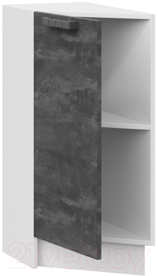 Шкаф-стол кухонный ТриЯ Детройт 1Н3Т (белый/угольный камень)