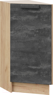 Шкаф-стол кухонный ТриЯ Детройт 1Н3Т (дуб крафт золотой/угольный камень) - фото