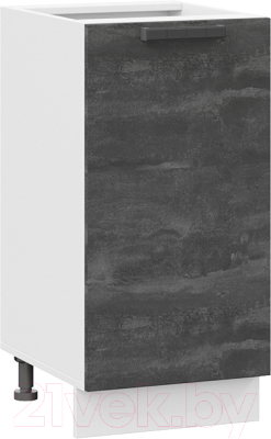 Шкаф-стол кухонный ТриЯ Детройт 1Н4 (белый/угольный камень) - фото