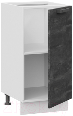 Шкаф-стол кухонный ТриЯ Детройт 1Н4 (белый/угольный камень)