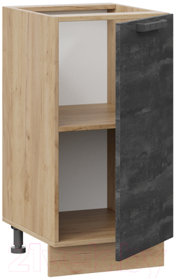 Шкаф-стол кухонный ТриЯ Детройт 1Н4 (дуб крафт золотой/угольный камень)