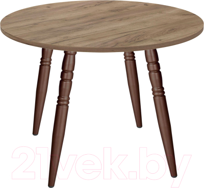 Обеденный стол Sheffilton SHT-TU15/90 ЛДСП (медный металлик/дуб галифакс табак) - фото