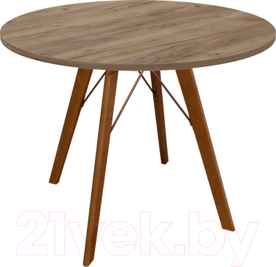 Обеденный стол Sheffilton SHT-TU9/90 ЛДСП (темный орех/дуб галифакс табак) - фото