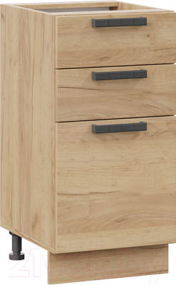 Шкаф-стол кухонный ТриЯ Детройт 1Н4Я3 (дуб крафт золотой) - фото