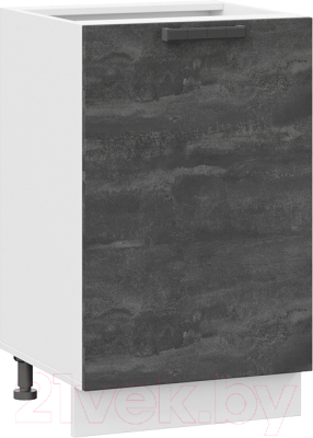 Шкаф-стол кухонный ТриЯ Детройт 1Н5 (белый/угольный камень) - фото