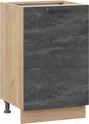 Шкаф-стол кухонный ТриЯ Детройт 1Н5 (дуб крафт золотой/угольный камень) - фото