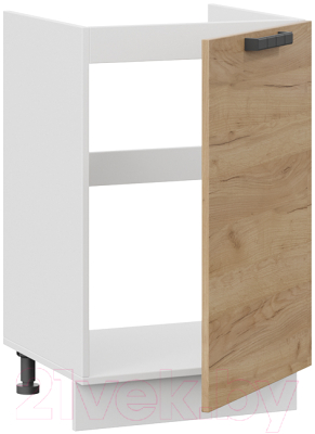 Шкаф под мойку ТриЯ Детройт 1Н5М (белый/дуб крафт золотой)