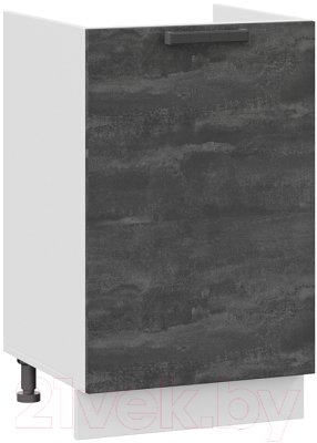 Шкаф под мойку ТриЯ Детройт 1Н5М (белый/угольный камень) - фото