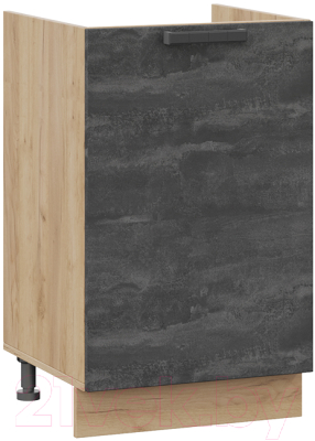 Шкаф под мойку ТриЯ Детройт 1Н5М (дуб крафт золотой/угольный камень) - фото