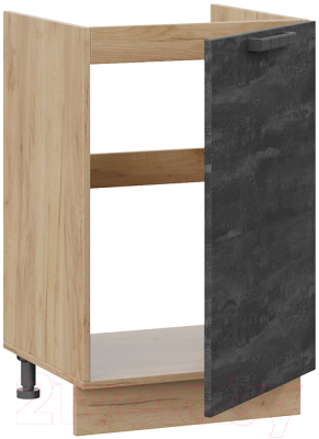 Шкаф под мойку ТриЯ Детройт 1Н5М (дуб крафт золотой/угольный камень)