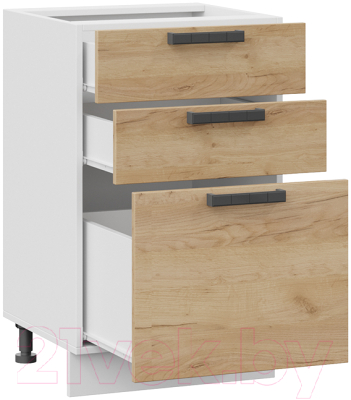 Шкаф-стол кухонный ТриЯ Детройт 1Н5Я3 (белый/дуб крафт золотой)