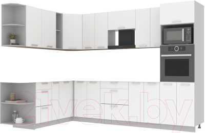 Готовая кухня Интерлиния Мила Лайт 1.88x3.0 левая без столешницы - фото