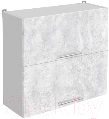 Шкаф навесной для кухни Артём-Мебель 800мм СН-114.34 (ДСП бетон спаркс лайт) - фото