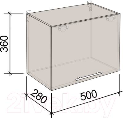Шкаф под вытяжку Артём-Мебель 500мм СН-114.57 (ДСП бетон спаркс лайт)