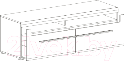 Тумба Мебельград Ницца ТВ (дуб вотан)