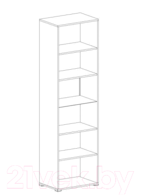 Шкаф с витриной Мебельград Ницца 1 дв (дуб вотан)