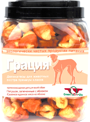 Лакомство для собак Green QZin Грация. Гусь в яблоке - фото