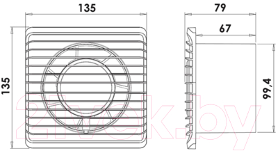 Вентилятор накладной AirRoxy Pen 10-090