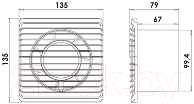Вентилятор накладной AirRoxy Pen 10-093