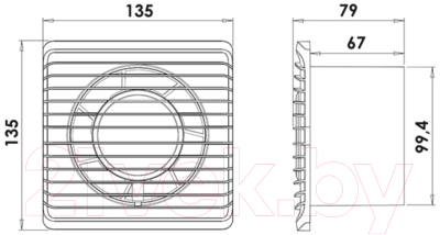 Вентилятор накладной AirRoxy Pen 10-097