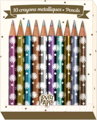 Набор цветных карандашей Djeco Металлик / DD03730 - фото