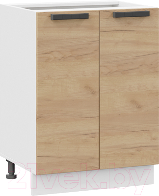 Шкаф-стол кухонный ТриЯ Детройт 1Н6 (белый/дуб крафт золотой) - фото
