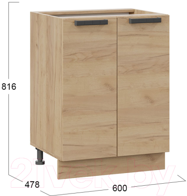 Шкаф-стол кухонный ТриЯ Детройт 1Н6 (дуб крафт золотой)