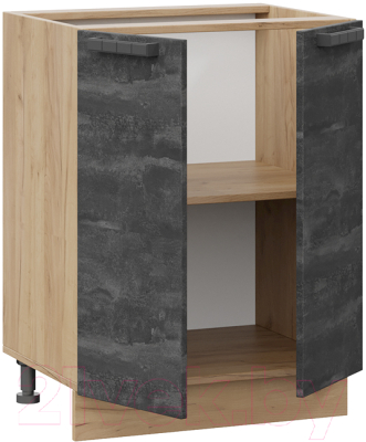 Шкаф-стол кухонный ТриЯ Детройт 1Н6 (дуб крафт золотой/угольный камень)