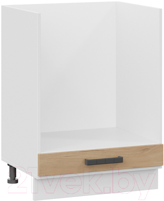 Шкаф под духовку ТриЯ Детройт 1Н6Б (белый/дуб крафт золотой) - фото