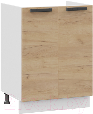 Шкаф под мойку ТриЯ Детройт 1Н6М (белый/дуб крафт золотой) - фото