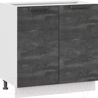 Шкаф-стол кухонный ТриЯ Детройт 1Н8 (белый/угольный камень) - фото