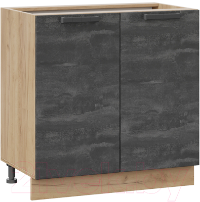 Шкаф-стол кухонный ТриЯ Детройт 1Н8 (дуб крафт золотой/угольный камень) - фото