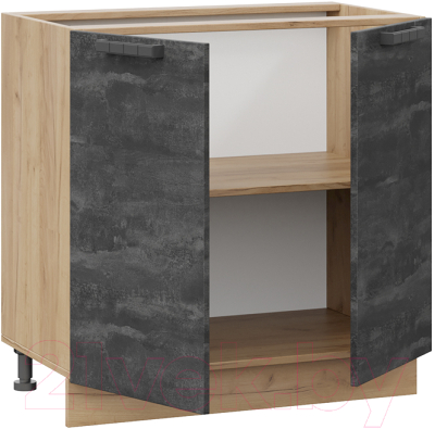 Шкаф-стол кухонный ТриЯ Детройт 1Н8 (дуб крафт золотой/угольный камень)